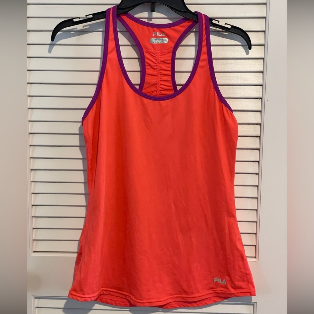 Women’s FILA neon orange Tank Top
